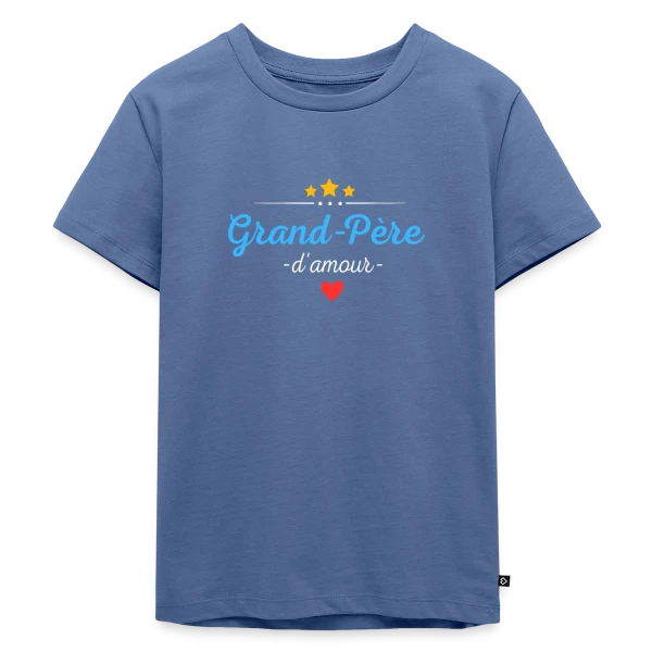 Grand-Père d'Amour : Personnalisé avec Noms des Petits-Enfants sur T-shirt Premium bio Enfant