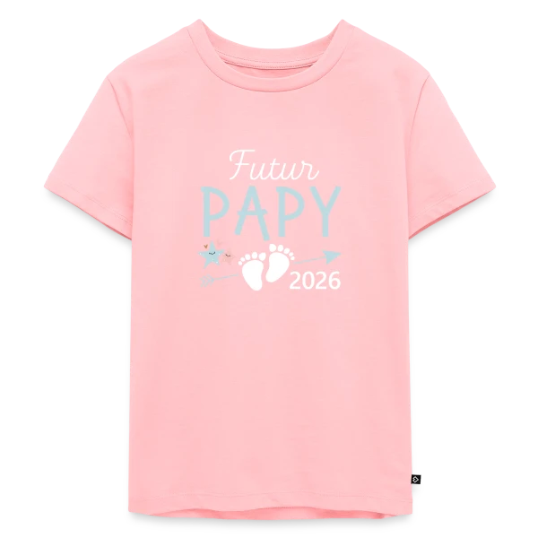 Annonce Grossesse "Futur Papy 2026" - Bientôt Grand-Père sur T-shirt Premium bio Enfant