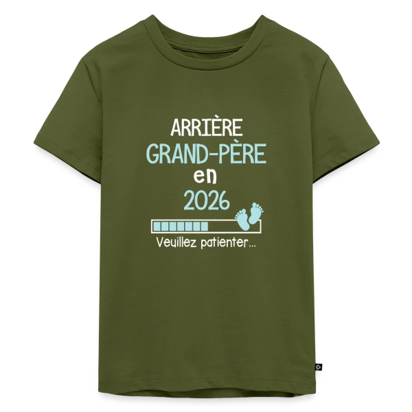 Arrière-Grand-Père 2026 : Bientôt Papy sur T-shirt Premium bio Enfant