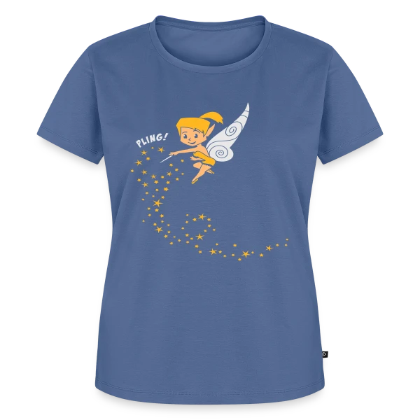 Maquette de T-shirt Premium bio Femme « Fée Ombrée Mystérieuse (Design Négatif) » à personnaliser