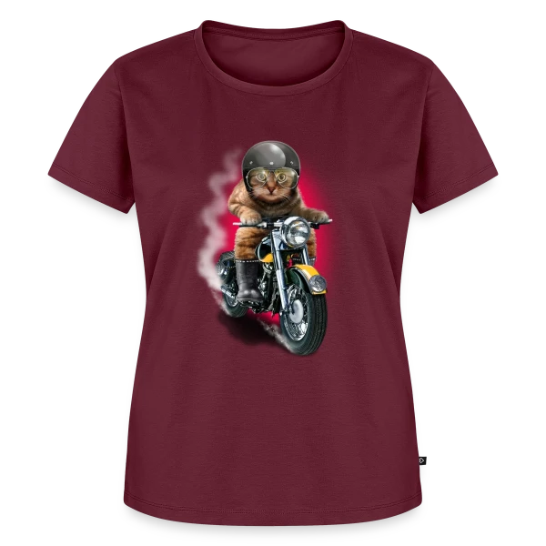 Chat Motard : L'Esprit Libre sur T-shirt Premium bio Femme