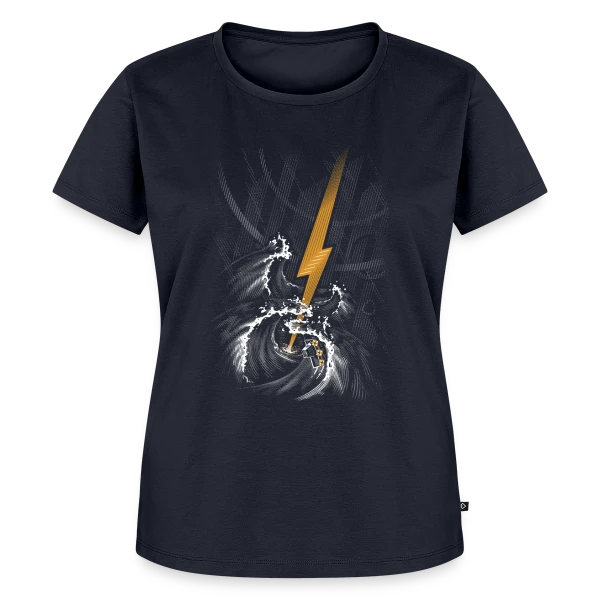 Maquette de T-shirt Premium bio Femme « Symphonie Orageuse » à personnaliser