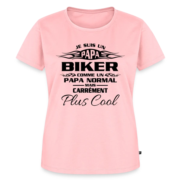 Maquette de T-shirt Premium bio Femme « L'Âme du Biker » à personnaliser