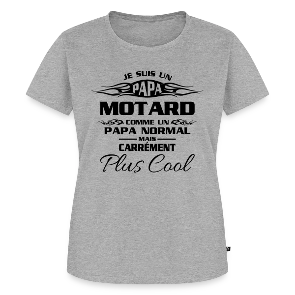 Maquette de T-shirt Premium bio Femme « Esprit Motard Passionné » à personnaliser