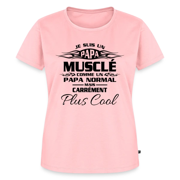 Maquette de T-shirt Premium bio Femme « Esprit Musclé & Fitness » à personnaliser