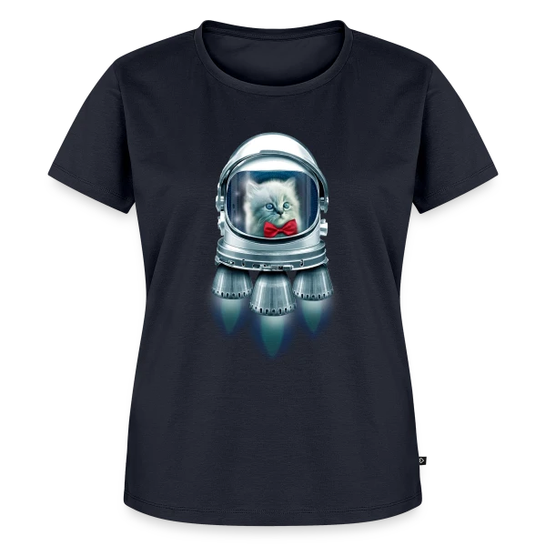 Chat Astronaute Élégant sur T-shirt Premium bio Femme