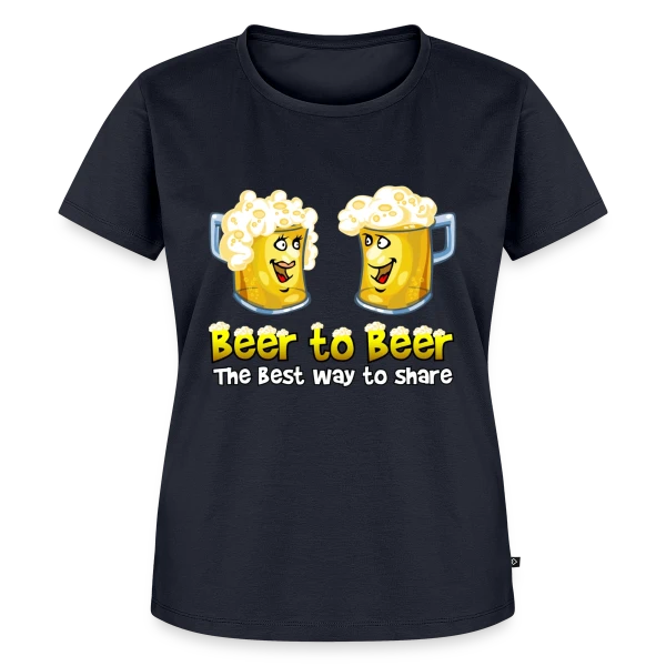 Maquette de T-shirt Premium bio Femme « Bières entre Amis » à personnaliser