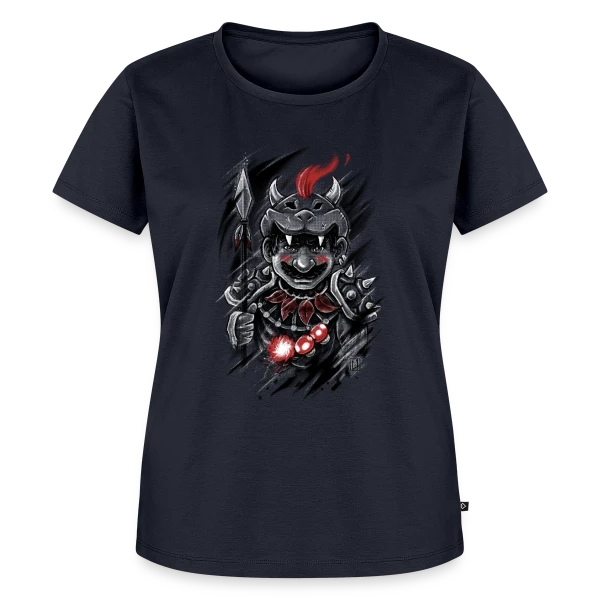 Maquette de T-shirt Premium bio Femme « Guerrier Crâne Sauvage » à personnaliser