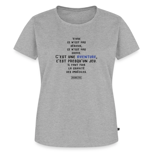 Maquette de T-shirt Premium bio Femme « Jacques Brel: Le Grand Poète » à personnaliser