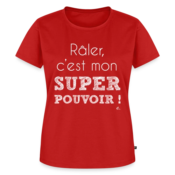 Maquette de T-shirt Premium bio Femme « Mon Super Pouvoir : Révélez Votre Force Intérieure » à personnaliser