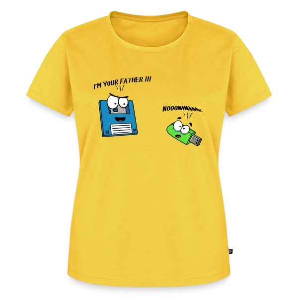 Maquette de T-shirt Premium bio Femme « Je suis ton père - Humour Galactique Culte » à personnaliser