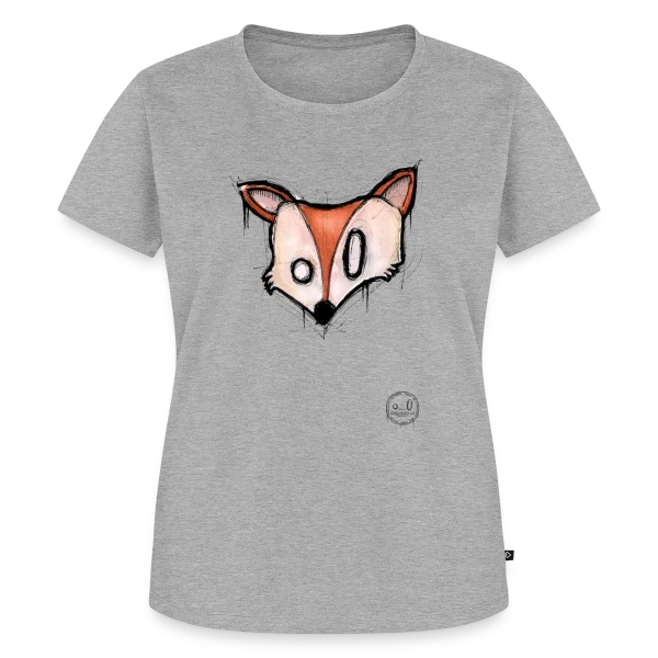 Maquette de T-shirt Premium bio Femme « Renard Stylisé K-nimals » à personnaliser