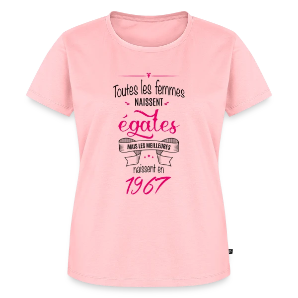 Maquette de T-shirt Premium bio Femme « Millésime 1967 - Édition Légendaire » à personnaliser