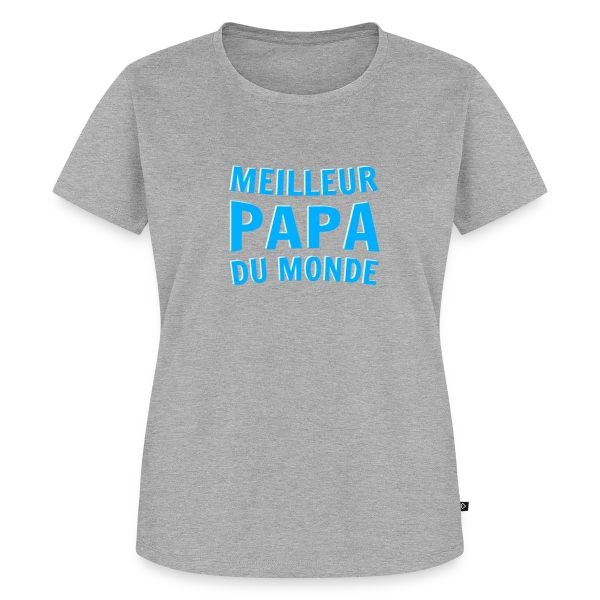 Maquette de T-shirt Premium bio Femme « "Meilleur Papa du Monde" » à personnaliser