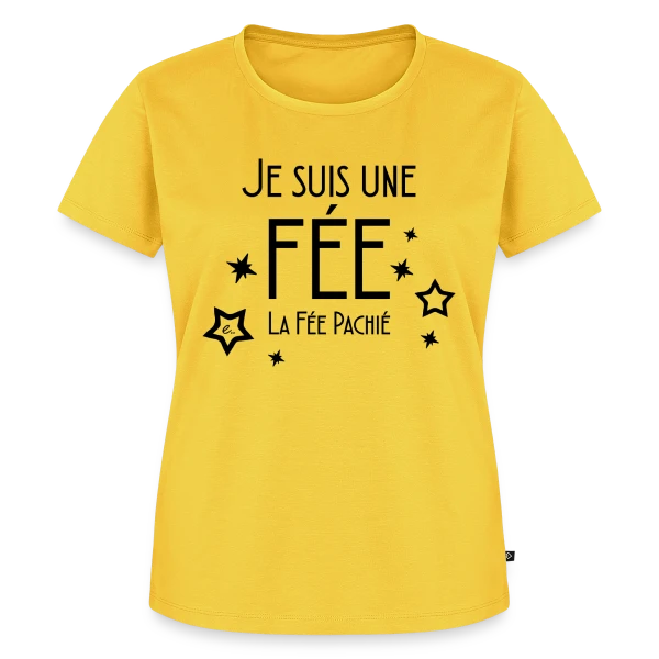 Maquette de T-shirt Premium bio Femme « Révèle la Fée en Toi » à personnaliser