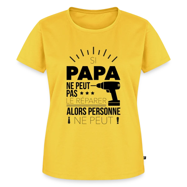 Maquette de T-shirt Premium bio Femme « Si je peux pas... je peux pas ! » à personnaliser