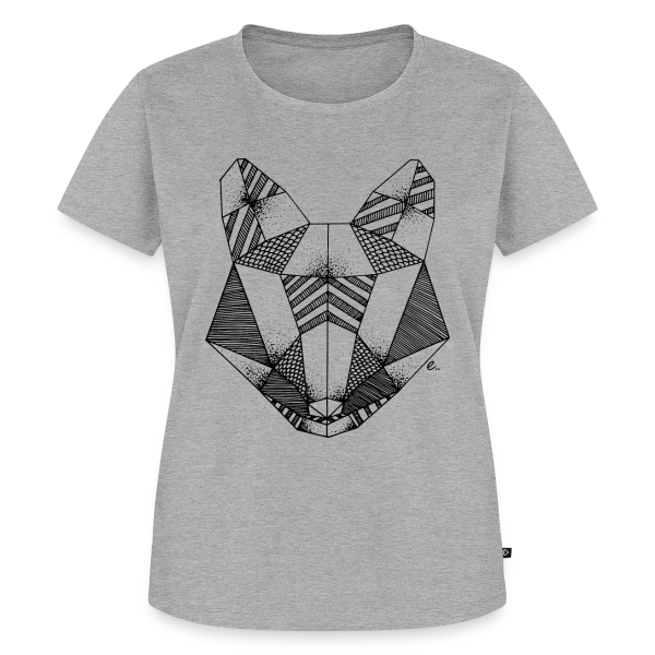 Maquette de T-shirt Premium bio Femme « Renard Origami : Art Géométrique Nature » à personnaliser