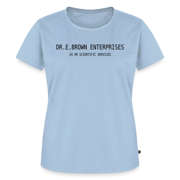 Maquette de T-shirt Premium bio Femme « Dr. Brown : Architecte du Temps » à personnaliser