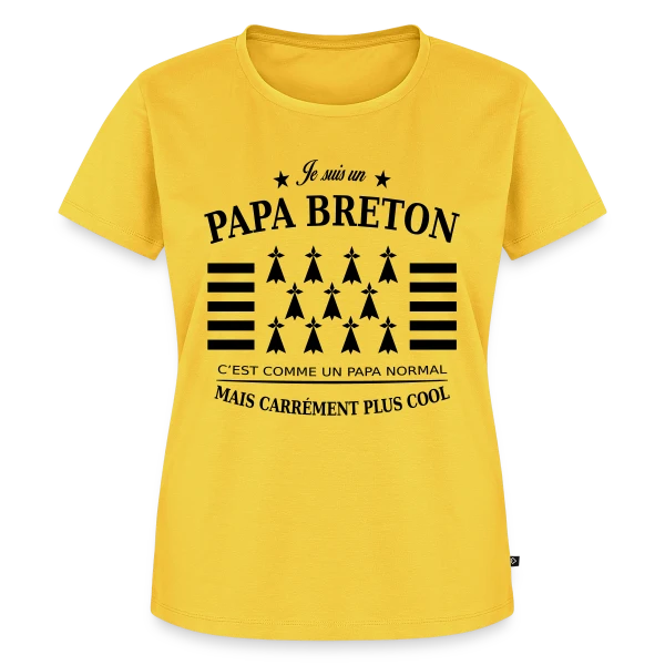 Papa Breton Authentique sur T-shirt Premium bio Femme