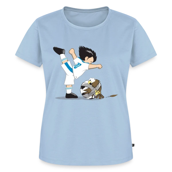 Maquette de T-shirt Premium bio Femme « Le Tir Précis de l'Aigle » à personnaliser