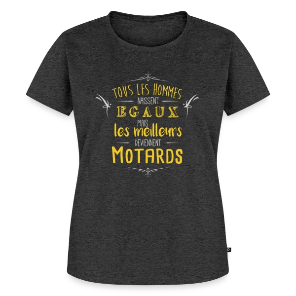 Maquette de T-shirt Premium bio Femme « Seuls les Meilleurs Deviennent Motards » à personnaliser