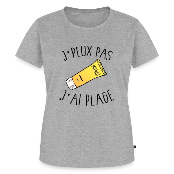 Maquette de T-shirt Premium bio Femme « J'peux Pas J'ai Plage » à personnaliser