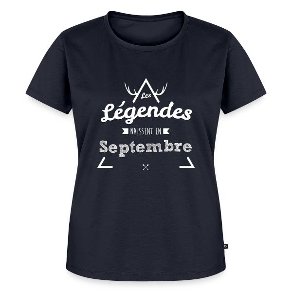 Anniversaire : Légende Née en Septembre sur T-shirt Premium bio Femme