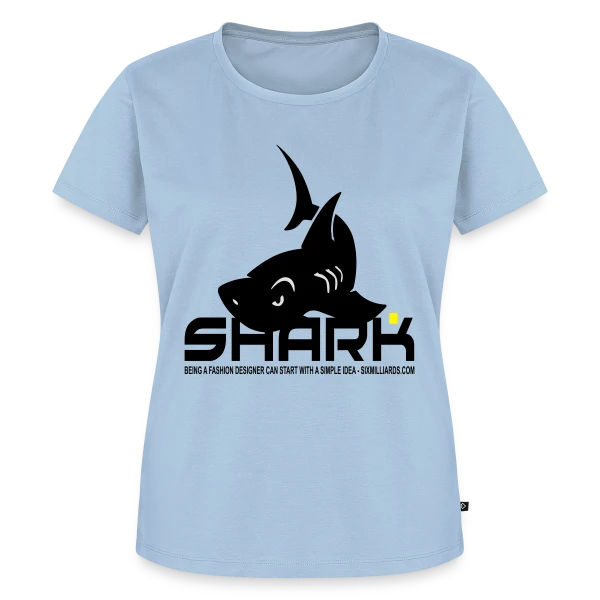 Maquette de T-shirt Premium bio Femme « Le Requin du Poker » à personnaliser