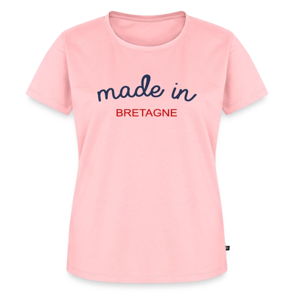 Maquette de T-shirt Premium bio Femme « Made in Bretagne: L'Authentique Fierté Bretonne » à personnaliser