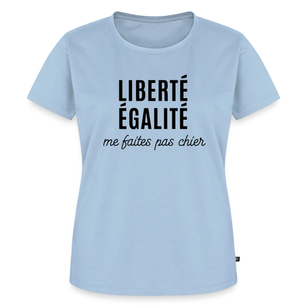 Maquette de T-shirt Premium bio Femme « Patience Zéro : L'Expression Qui Pique » à personnaliser