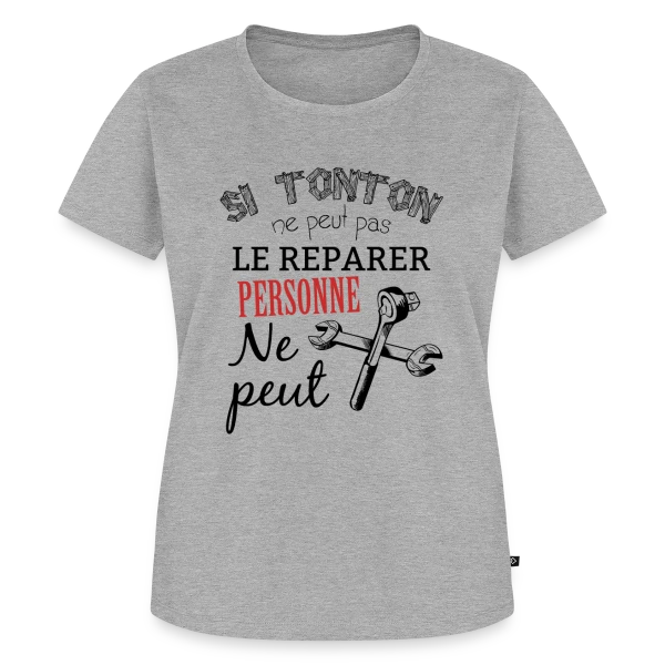 Maquette de T-shirt Premium bio Femme « Mon Tonton Réparateur : L'Expert Infaillible » à personnaliser