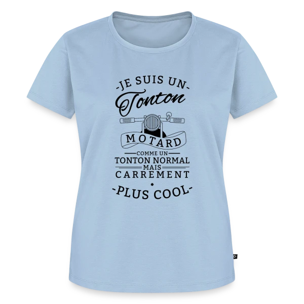 Maquette de T-shirt Premium bio Femme « Tonton Motard : Carrément le Plus Cool ! » à personnaliser