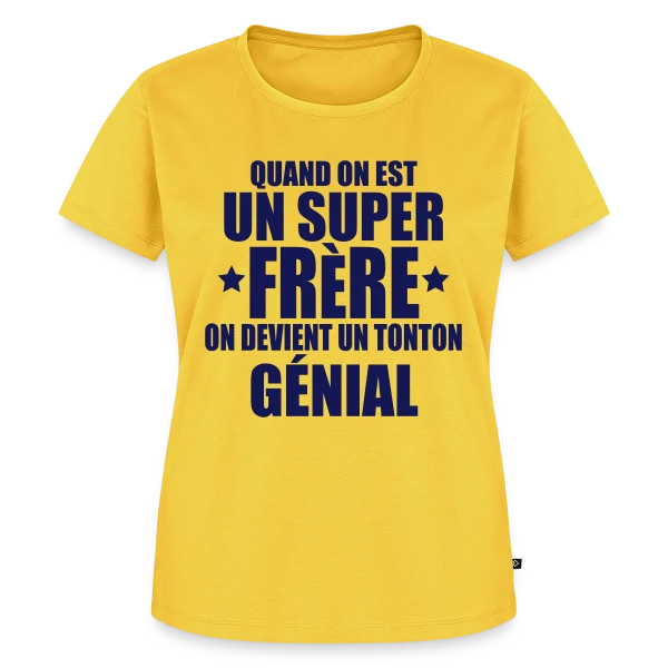 Maquette de T-shirt Premium bio Femme « On Devient un Tonton Génial » à personnaliser