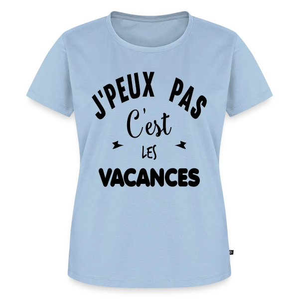 Maquette de T-shirt Premium bio Femme « C'est les Vacances ! » à personnaliser