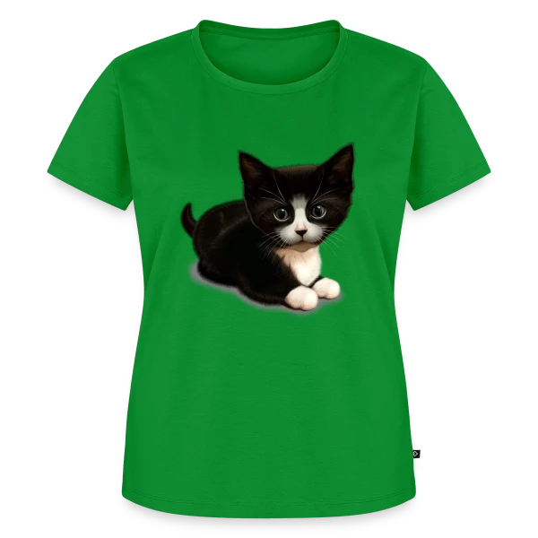 Maquette de T-shirt Premium bio Femme « Chat Mignon : Personnalisable » à personnaliser
