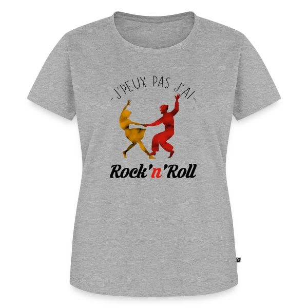 Maquette de T-shirt Premium bio Femme « J'peux pas, j'ai Rock » à personnaliser