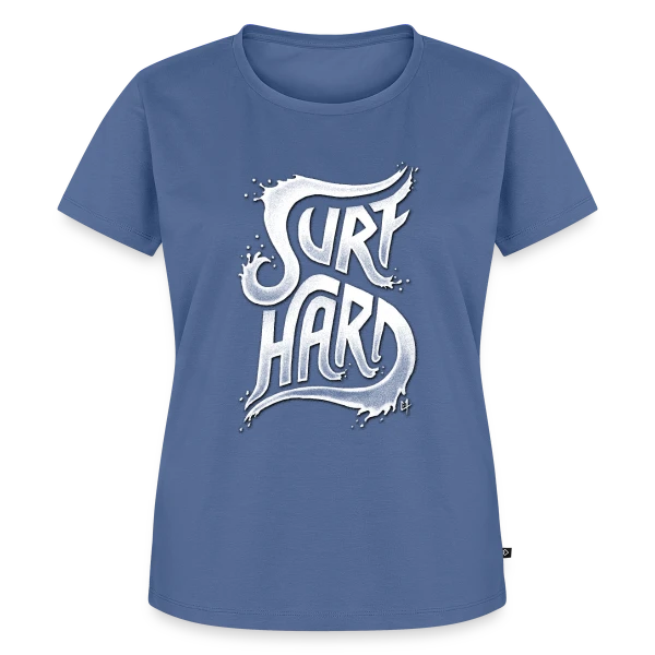 Maquette de T-shirt Premium bio Femme « Surf Intense V1 » à personnaliser