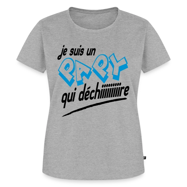 Maquette de T-shirt Premium bio Femme « Papy d'Enfer » à personnaliser