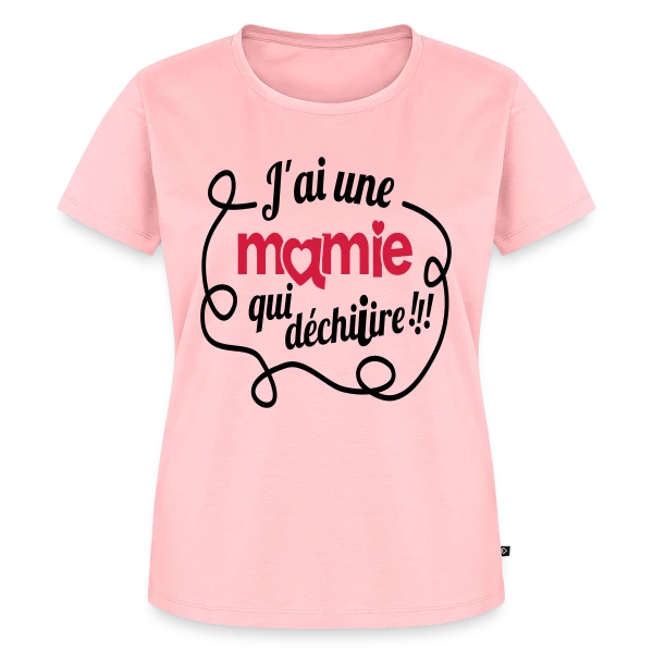 Maquette de T-shirt Premium bio Femme « 'Ma Mamie Déchire !' : Cadeau Original pour Super Grand-mère » à personnaliser