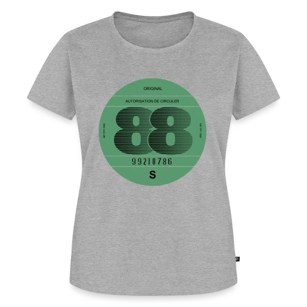 Maquette de T-shirt Premium bio Femme « "France 1988" | Automobile Rétro Vintage » à personnaliser