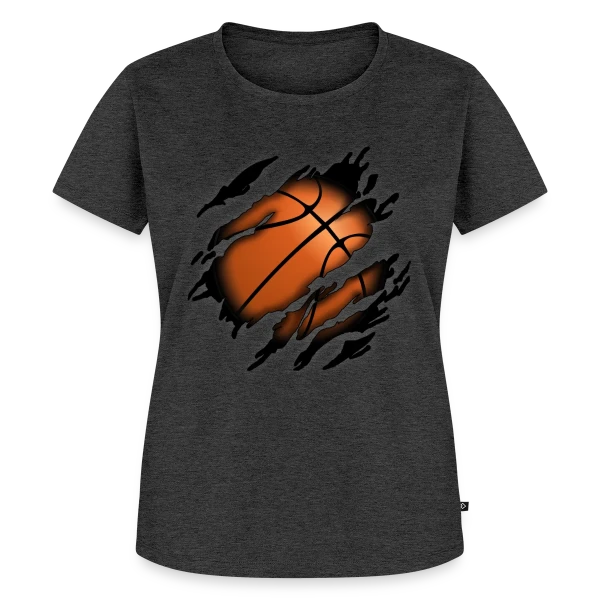 Maquette de T-shirt Premium bio Femme « Le Basketball en Moi - Esprit Sportif » à personnaliser