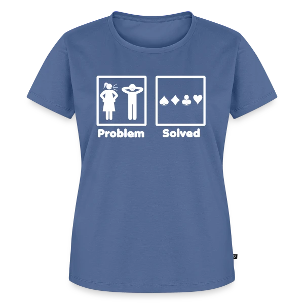Maquette de T-shirt Premium bio Femme « Problème Résolu: Poker! » à personnaliser