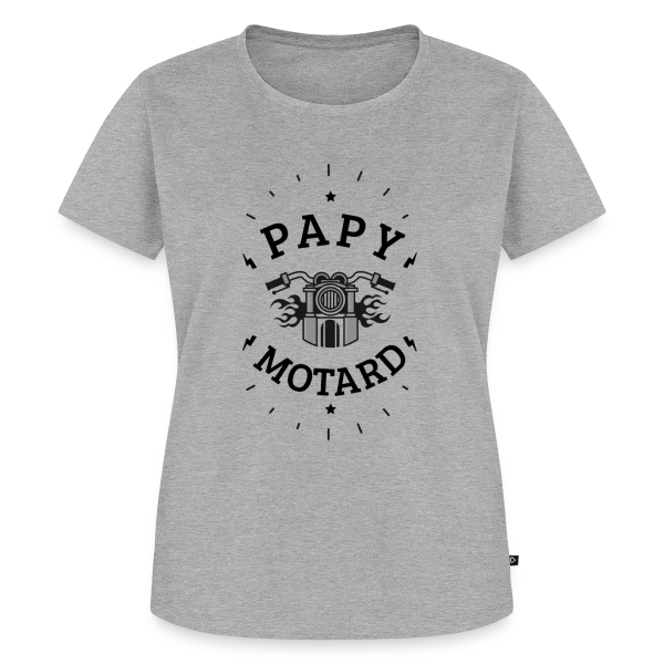 Maquette de T-shirt Premium bio Femme « Papy Motard, La Légende » à personnaliser