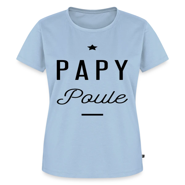 Maquette de T-shirt Premium bio Femme « PAPY POULE » à personnaliser