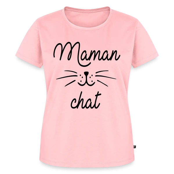 Maquette de T-shirt Premium bio Femme « Maman Chat qui Déchire » à personnaliser
