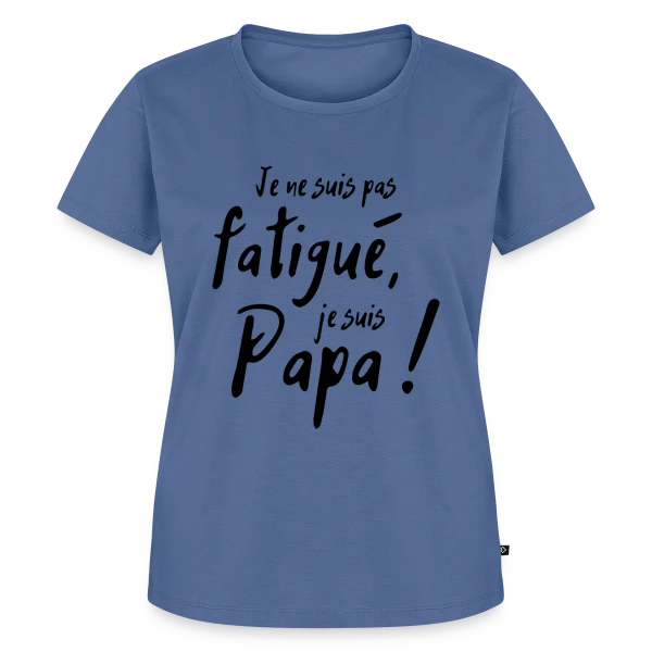 Maquette de T-shirt Premium bio Femme « Mon Papa Héro » à personnaliser