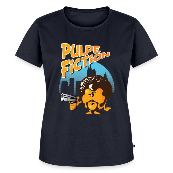 Maquette de T-shirt Premium bio Femme « Pulp Fiction Réinterprété : L'Hommage Culte » à personnaliser