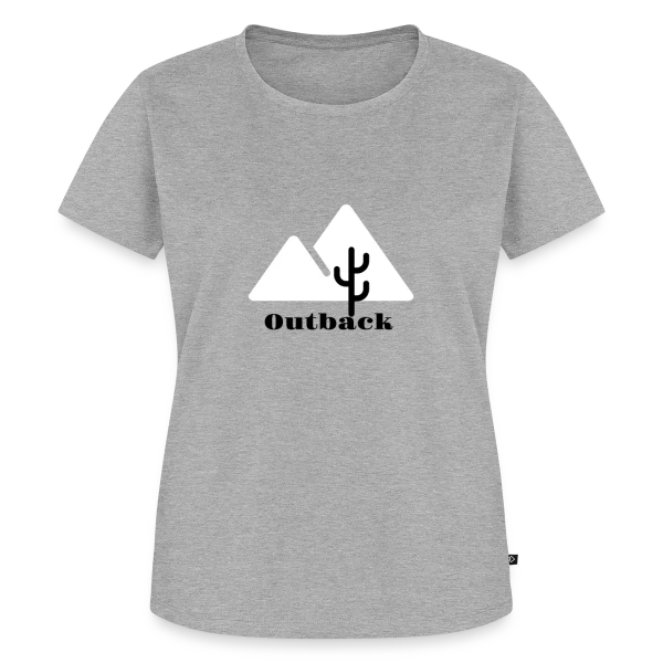 Maquette de T-shirt Premium bio Femme « Outback Cactus Désert » à personnaliser