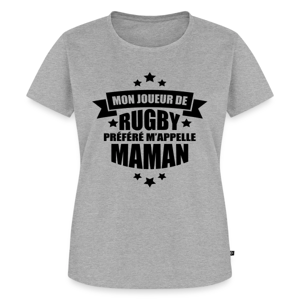 Mon Joueur de Rugby Préféré M'appelle Maman sur T-shirt Premium bio Femme