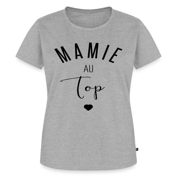 Maquette de T-shirt Premium bio Femme « Super Mamie » à personnaliser